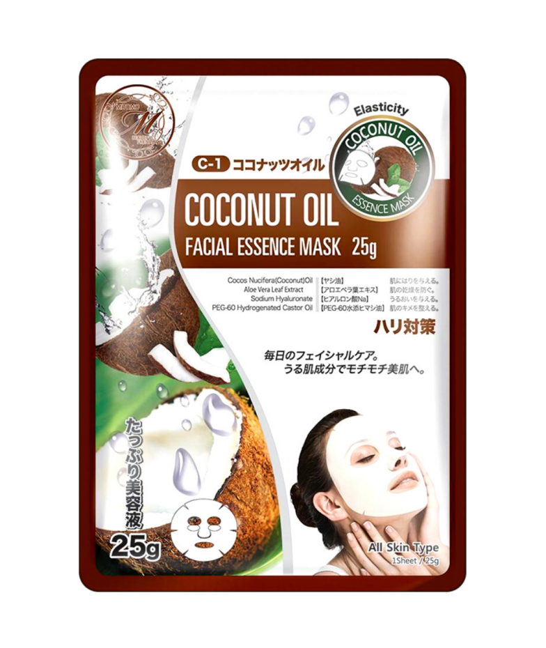ТКАНЕВАЯ МАСКА С ЭССЕНЦИЕЙ КОКОСОВОГО МАСЛА  COCONUT OIL FACIAL ESSENCE MASK