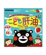 ДЕТСКИЕ РЫБИЙ ЖИР КОМПЛЕКСОМ ВИТАМИНОВ A, C, B6, D и со ВКУСОМ КЛУБНИКИ  UNIMAT RIKEN DROP GUMMY STRABERRY FLAVOR
